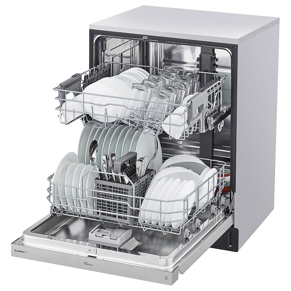 LG 24&quot; Front Control Smart Dishwasher in Stainless Steel, , large
