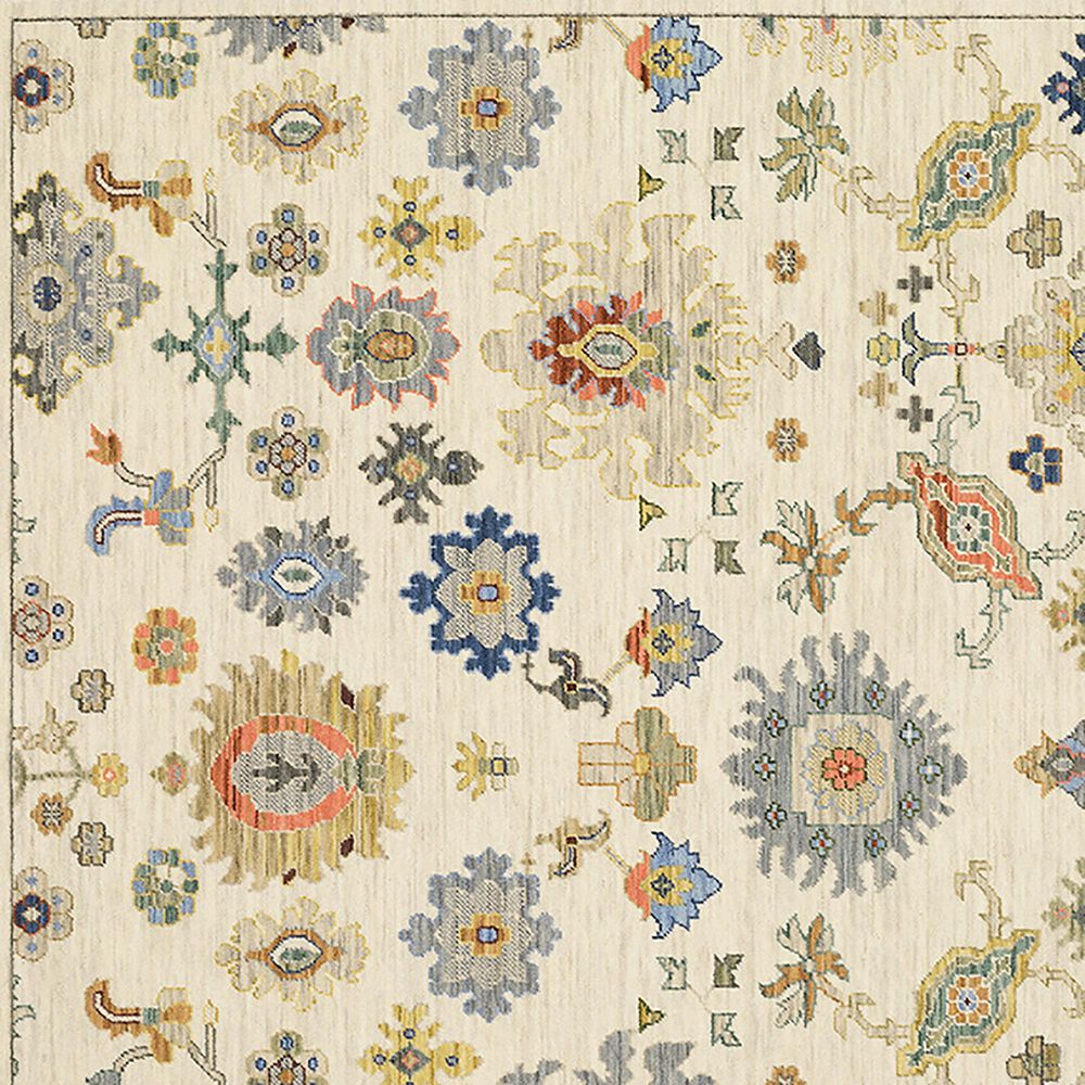Oriental Weavers Lucca Flower Garden 9&#39;10&quot; x 12&#39;10&quot; Ivory Area Rug, , large