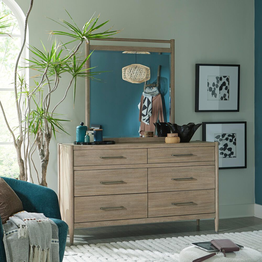 Riva Ridge Shiloh Dresser and Mirror in Champagne Brown, , large