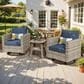 HOMLUX 3-Piece Outdoor Conversation Set in Denim Blue, , large