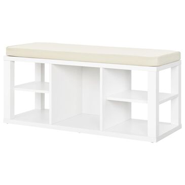 DHP Parsons Storage Bench in White, , large