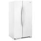 Whirlpool 22 Cu. Ft. Side-by-Side Refrigerator with Hidden Hinges in White, , large