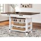 Ashley Valebeck Counter Height Table in White and Brown - Table Only, , large