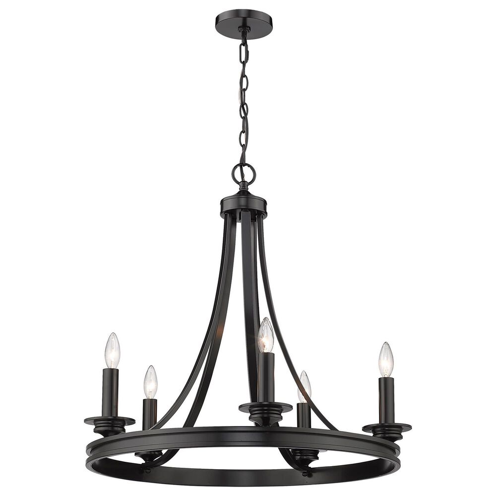 Golden Lighting Saldano 5-Light Chandelier in Matte Black, , large