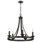 Golden Lighting Saldano 5-Light Chandelier in Matte Black, , large