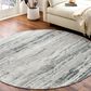 Surya Aisha 6"7" Round Gray, Charcoal, Light Gray and Off-White Area Rug, , large