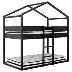 Signature Design by Ashley Flannibrook Twin over Twin House Loft Bed in Black