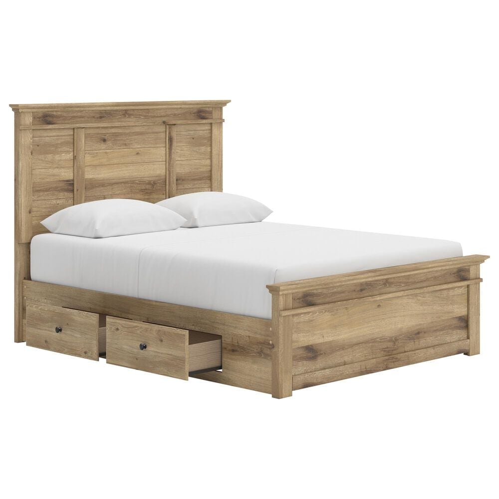Ashley Makidern Queen Storage Bed with Four Drawers in Tan, , large