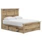 Ashley Makidern Queen Storage Bed with Four Drawers in Tan, , large