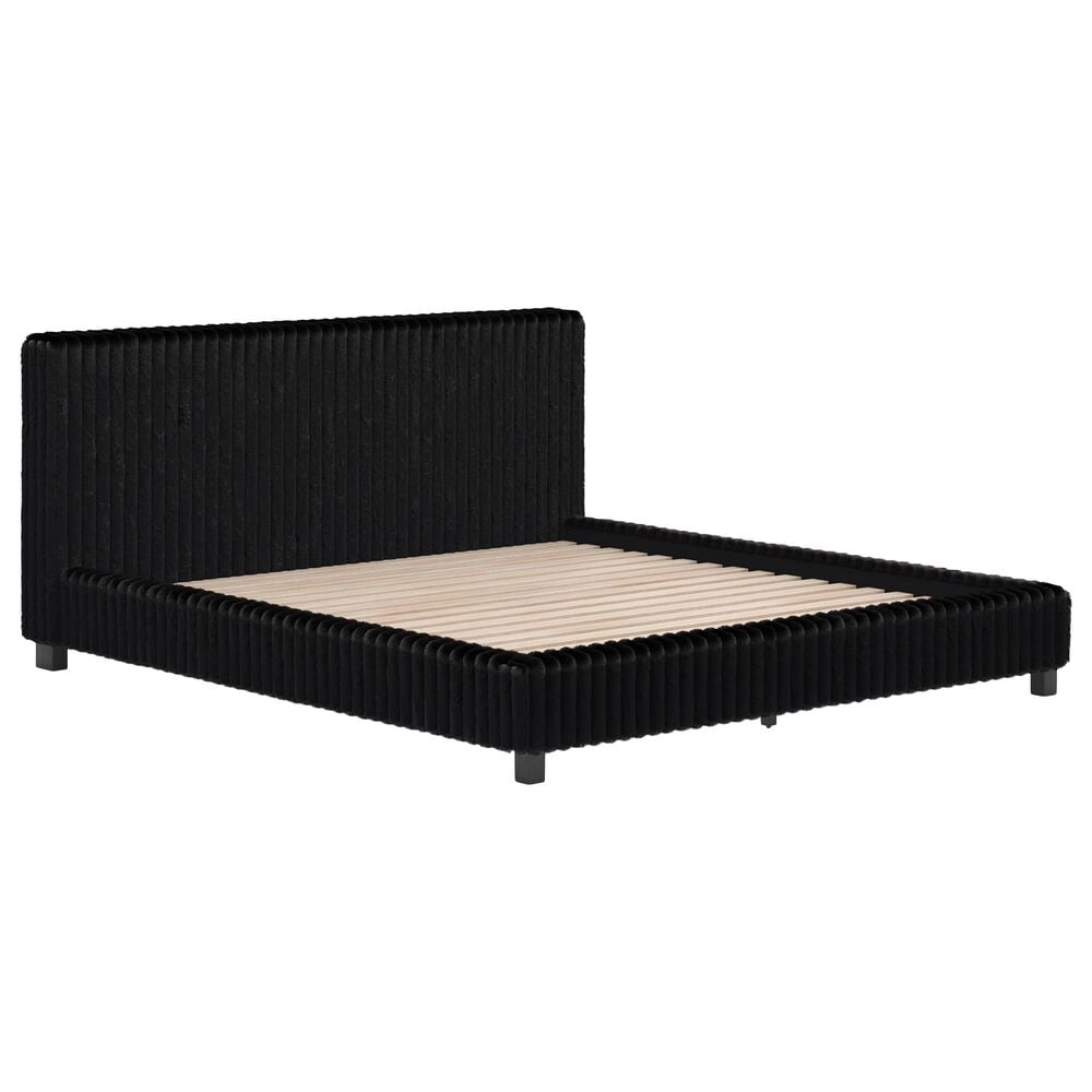 Ashley Zuraleus California King Upholstered Platform Bed in Black, , large