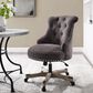 Linon Home Decor Sinclair Office Chair with Charcoal Gray Cushion in Gray Wash, , large
