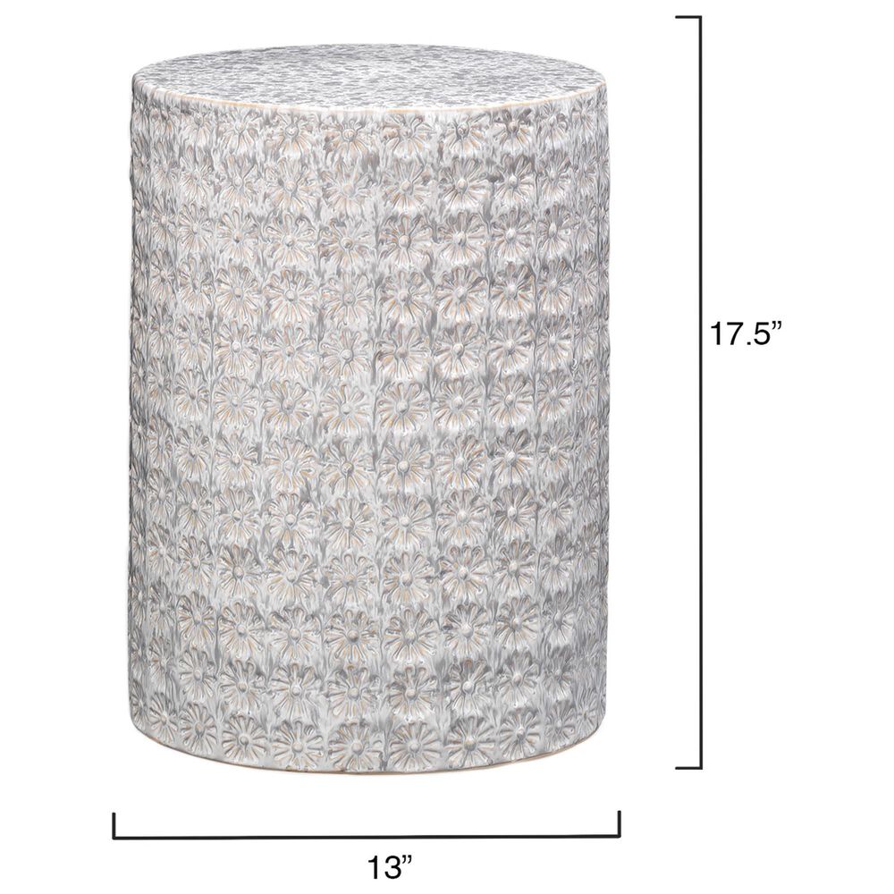 Splendor Living Wildflower Side Table in Cream and Grey, , large