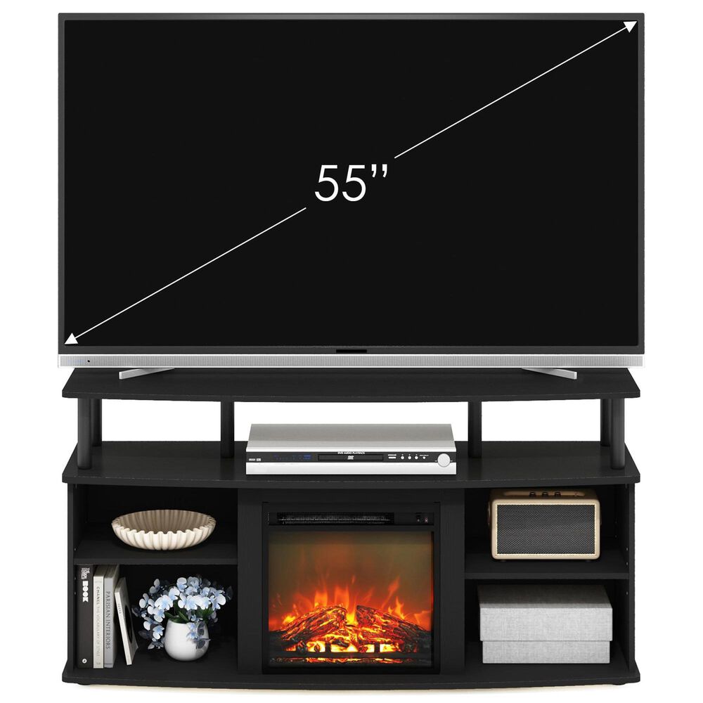 HOMLUX 47" TV Stand with Electric Fireplace in Americano and Black, , large