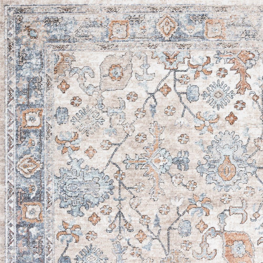 Safavieh Jasmine JSM343A 4&#39;5&quot; x 6&#39;5&quot; Ivory and Blue Area Rug, , large