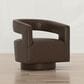 Golden Wave Furniture Brunco Swivel Chair in Dark Brown, , large