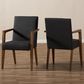 Baxton Studio Andrea Lounge Chair in Dark Grey (Set of 2), , large