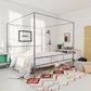 Novogratz Marion King Canopy Bed in Dark Gray, , large