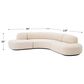 Eichholtz Bjorn 3-Piece Stationary Curved Sectional in Boucle Cream, , large