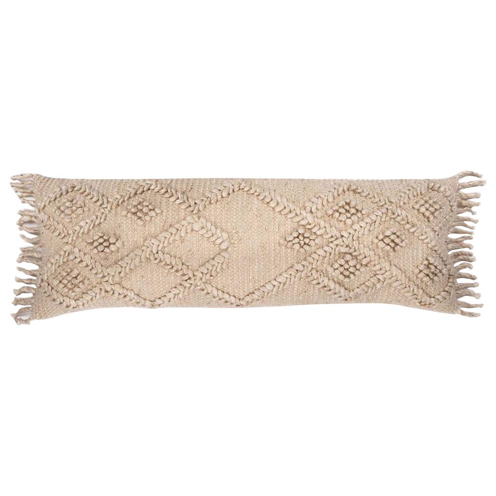 Amity Home Javier 14" x 42" Long Bolster Throw Pillow in Natural, , large