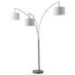 Adesso Trinity Arc Lamp in Satin Steel, , large