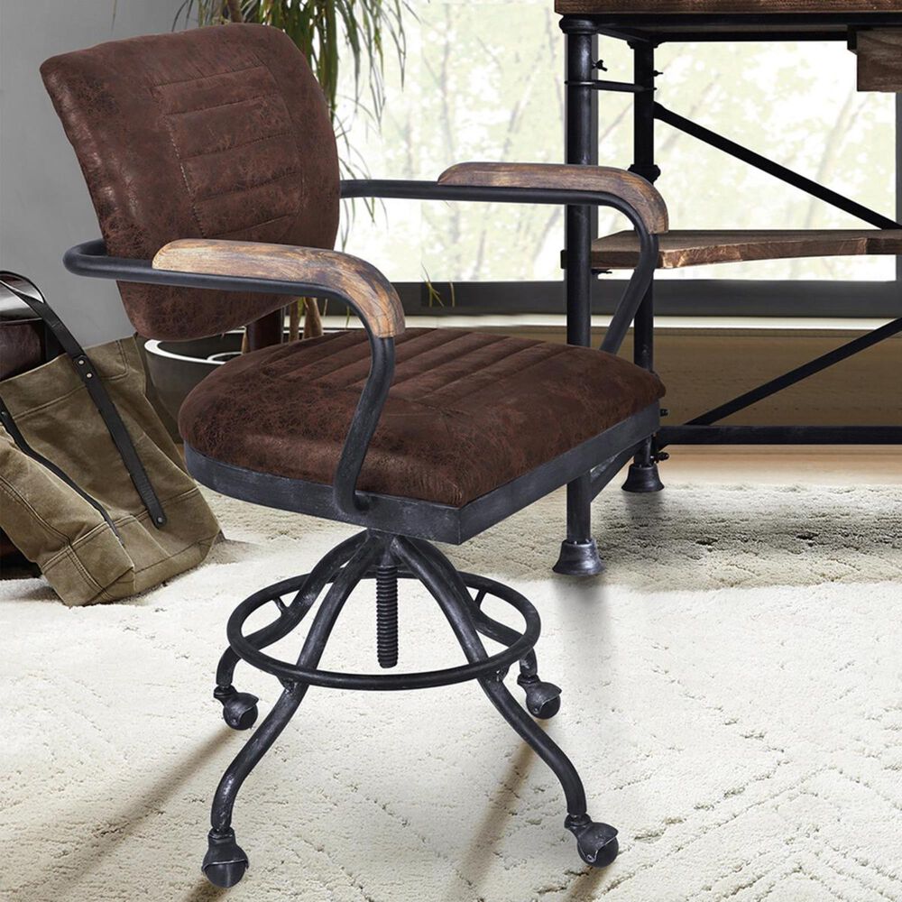 Blue River Brice Office Chair in Brown and Industrial Gray, , large
