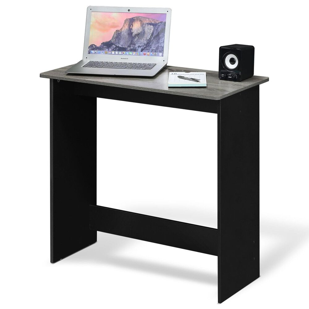 HOMLUX Modern Computer Desk in French Oak Grey and Black, , large