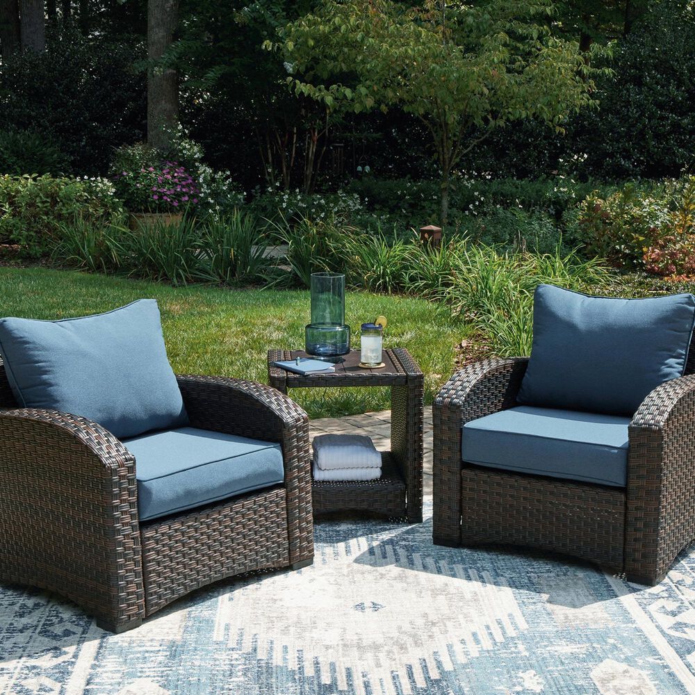 Ashley Windglow Patio End Table in Brown, , large