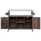 HOMLUX 50" Outdoor Kitchen Island in Dark Brown and Stainless Steel, , large