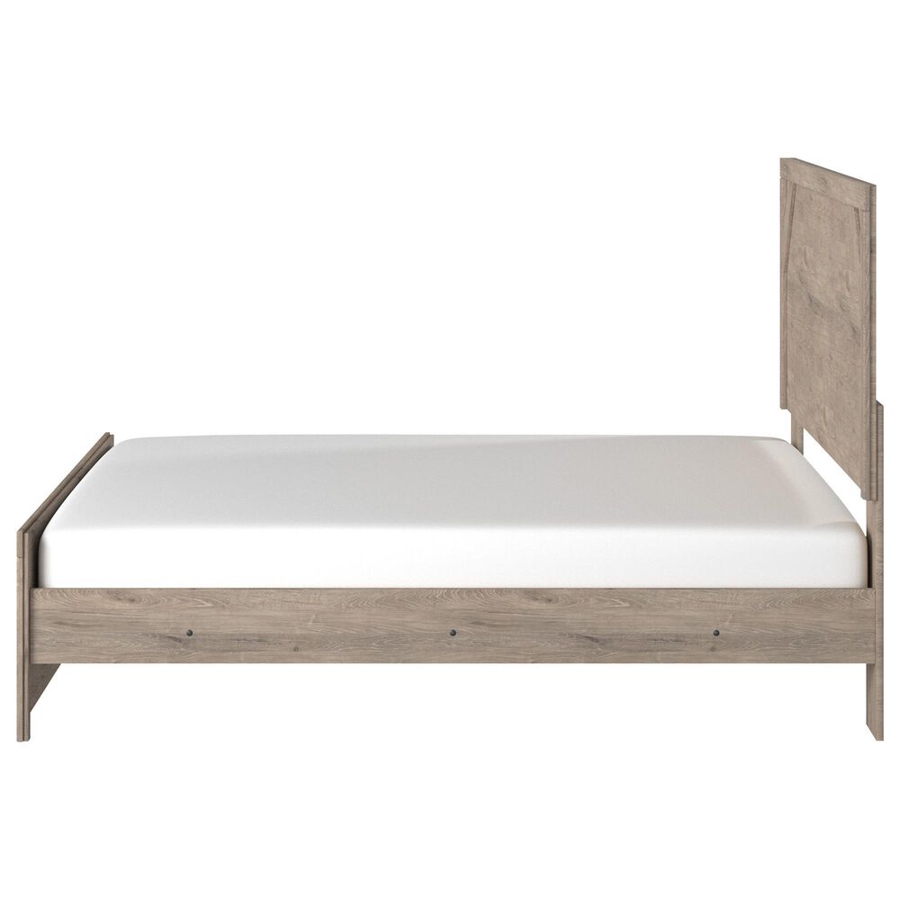 Ashley Senniberg 4-Piece King Panel Bedroom Set in Light Brown and White, , large