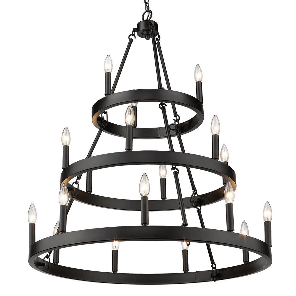 Golden Lighting Alastair 18-Light Chandelier in Matte Black, , large
