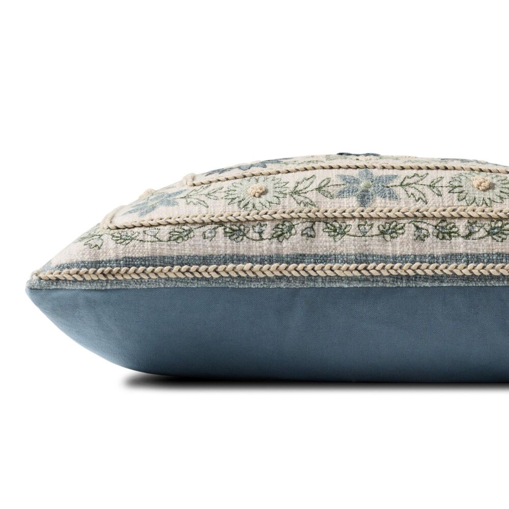 Loloi 13&quot; x 21&quot; Lumbar Throw Pillow in Blue and Multicolor, , large