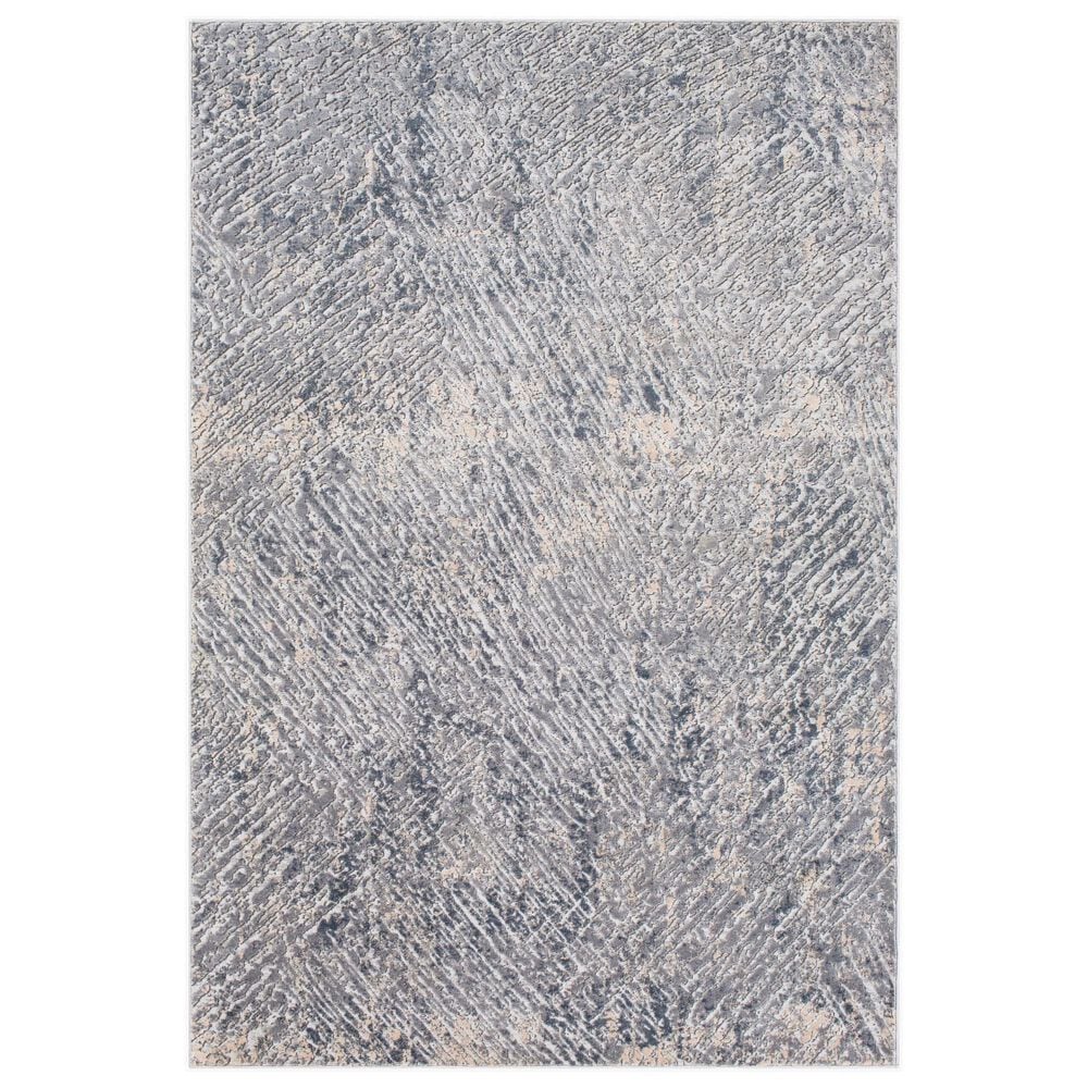 Surya Alpine 5"3" x 7"3" Medium Gray, Charcoal, Ivory and Light Gray Area Rug, , large