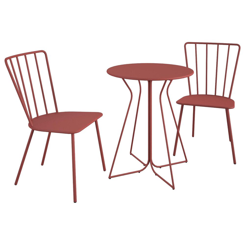 DHP Poolside Gossip 3-Piece Patio Bistro Set in Persimmon, , large