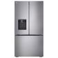 LG 25.5 Cu. Ft. 3-Door French Door Refrigerator with Ice and Water Dispenser in Noble Steel, , large
