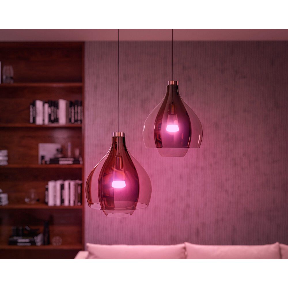 Philips E26 Color Ambiance Smart LED Bulb in White, , large
