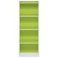 HOMLUX 4-Tier Open Shelf Bookcase in Green and White, , large
