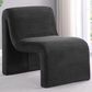 Coaster Drayton Upholstered Curved Accent Armless Chair in Black, , large