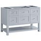 James Martin Vanities Breckenridge 48" Single Bathroom Vanity in Serenity Blue with 3 cm Charcoal Soapstone Quartz Top and Rectangular Sink, , large