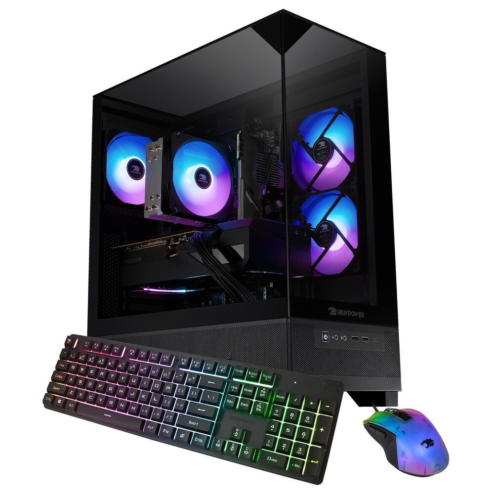 iBUYPOWER Element SE Gaming Desktop PC | Intel Core i5 14400F - 16GB RAM - NVIDIA GeForce RTX 5060 Graphic - 1TB SSD in Black, , large