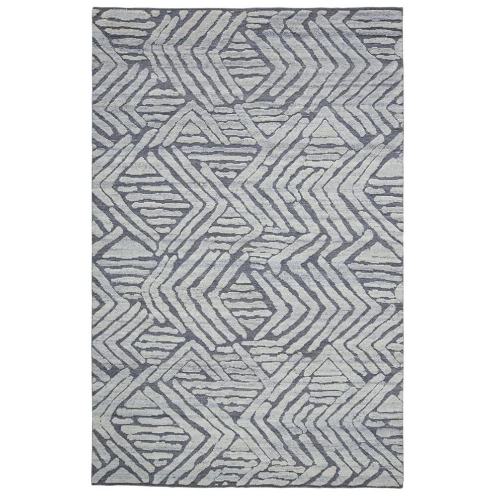 Feizy Norah 6060L 7"9" x 9"9" Light Blue and Dark Gray Area Rug, , large