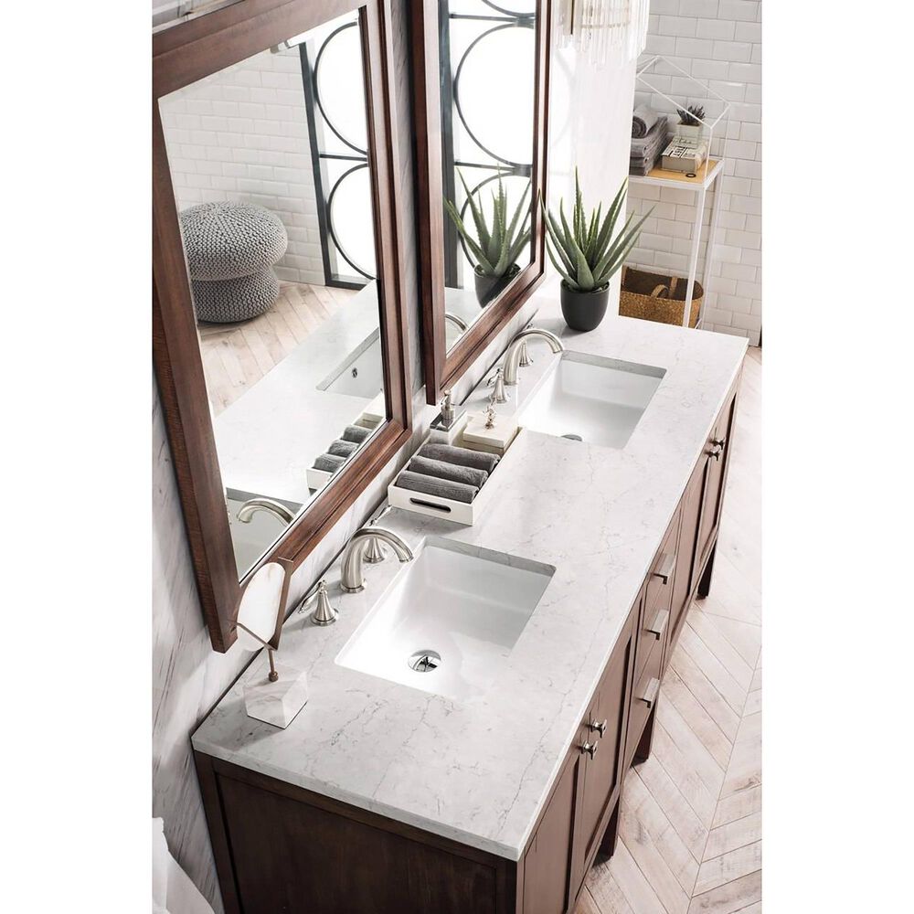 James Martin Vanities Addison 72" Double Bathroom Vanity in Mid Century Acacia with 3 cm Eternal Jasmine Pearl Quartz Top, , large