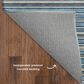 Dalyn Rug Company Soft Essentials Striped Denim 10" x 14" Indoor/Outdoor Area Rug, , large