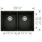 Blanco Precis Equal Double Bowl Kitchen Sink in Coal Black, , large