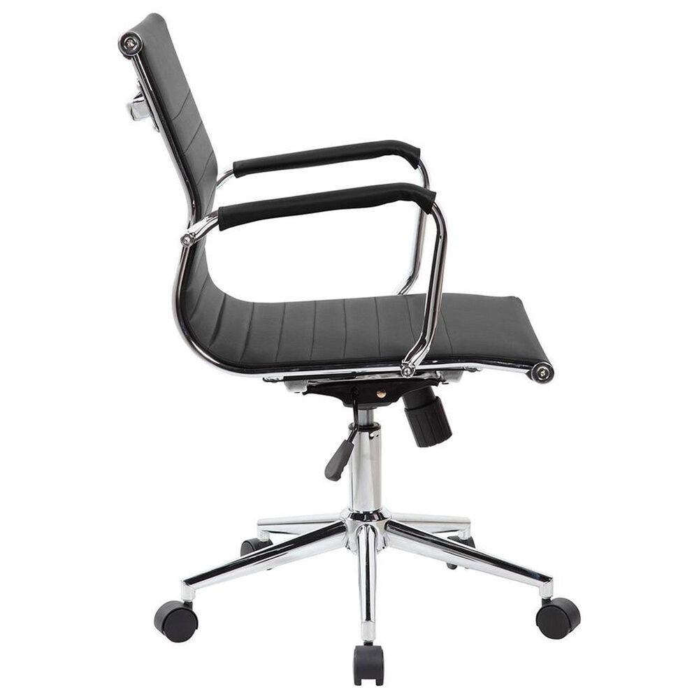 Techni Sport Modern Medium Back Executive Office Chair in Black, , large