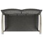 Hearth and Haven Hampton Outdoor Wicker Loveseat with Wooden Frame in Grey, , large
