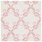 Safavieh Micro-Loop 5" Square Pink and Beige Area Rug, , large