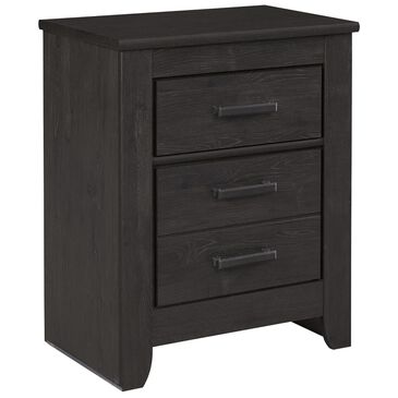 Signature Design by Ashley Brinxton 2 Drawer Nightstand in Charcoal, , large