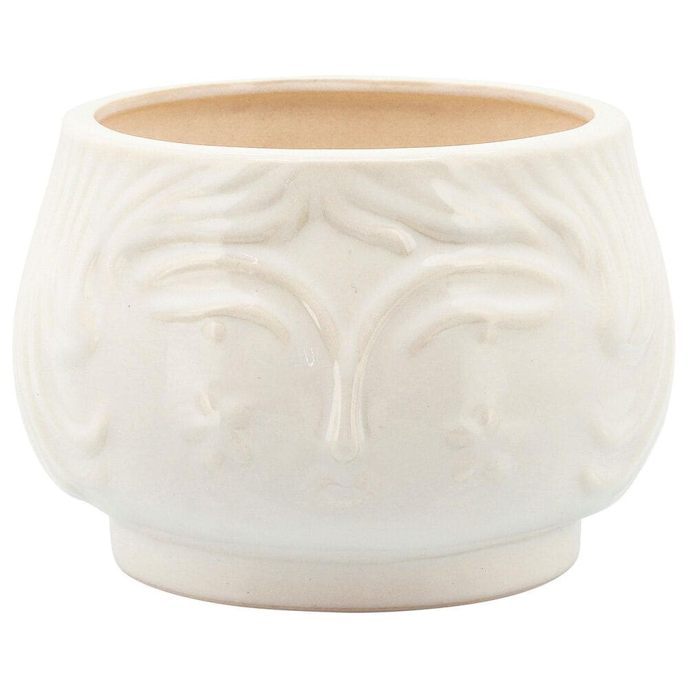 Sagebrook Home 7" Grandma Planter in White, , large