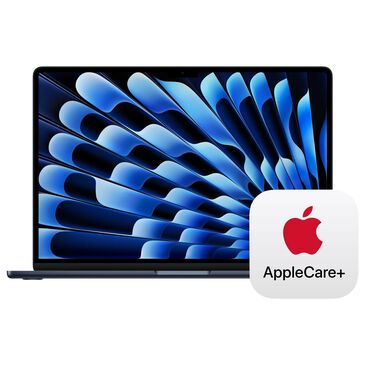 Apple MacBook Air 15-inch Laptop M5 chip - 10 Core CPU - 10 Core GPU - 24GB Memory - 1TB SSD - Midnight - 3-Year AppleCare+ (Latest Model), , large