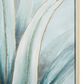 Maple and Jade 47" x 36" Coastal Leaves Framed Wall Art in Green and Blue, , large